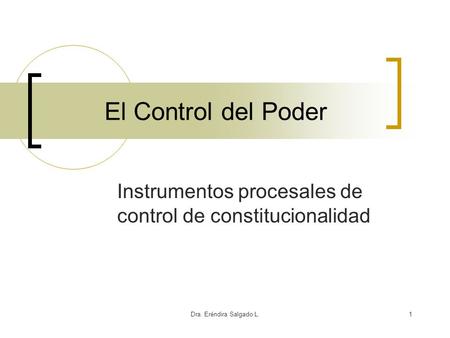 Instrumentos procesales de control de constitucionalidad
