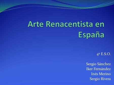 Arte Renacentista en España