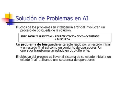 Solución de Problemas en AI