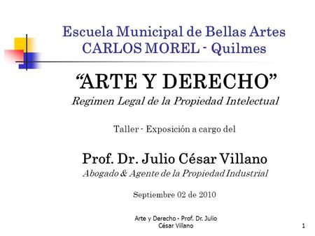 Escuela Municipal de Bellas Artes CARLOS MOREL - Quilmes