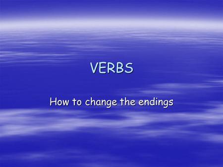 How to change the endings