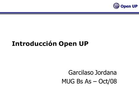 Garcilaso Jordana MUG Bs As – Oct/08