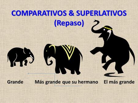 COMPARATIVOS & SUPERLATIVOS (Repaso)