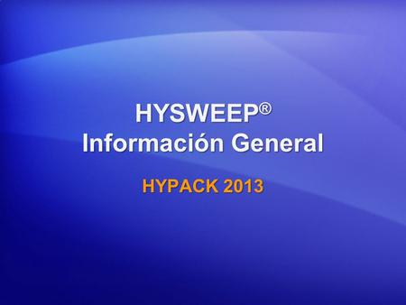 HYSWEEP® Información General