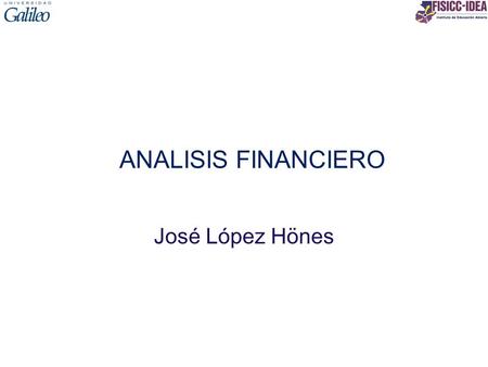 ANALISIS FINANCIERO José López Hönes.