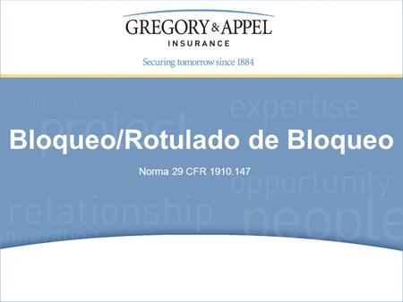 Bloqueo/Rotulado de Bloqueo