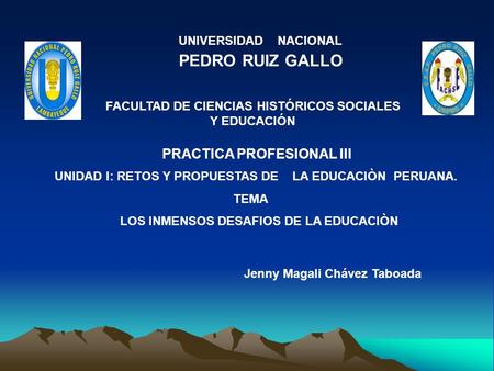 PEDRO RUIZ GALLO PRACTICA PROFESIONAL III UNIVERSIDAD NACIONAL