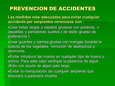 PREVENCION DE ACCIDENTES
