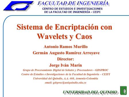 Sistema de Encriptación con Wavelets y Caos