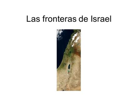 Las fronteras de Israel