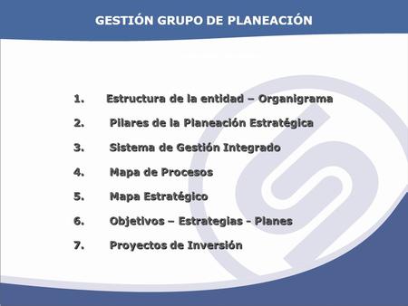 GESTIÓN GRUPO DE PLANEACIÓN