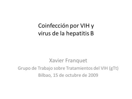 Coinfección por VIH y virus de la hepatitis B