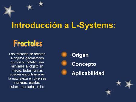 Introducción a L-Systems: