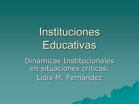 Instituciones Educativas