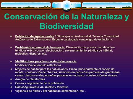 Conservación de la Naturaleza y Biodiversidad