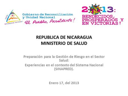 REPUBLICA DE NICARAGUA MINISTERIO DE SALUD