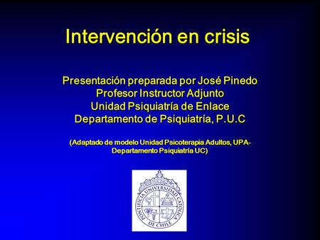 Intervención en crisis