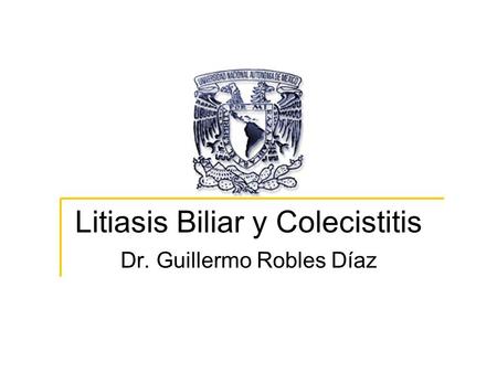 Litiasis Biliar y Colecistitis
