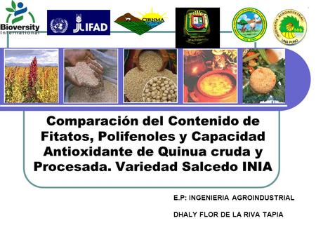 E.P: INGENIERIA AGROINDUSTRIAL DHALY FLOR DE LA RIVA TAPIA