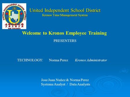 United Independent School District Kronos Time Management System