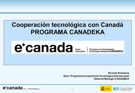 Cooperación tecnológica con Canadá