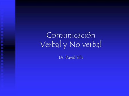 Comunicación Verbal y No verbal