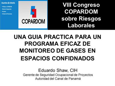 VIII Congreso COPARDOM sobre Riesgos Laborales