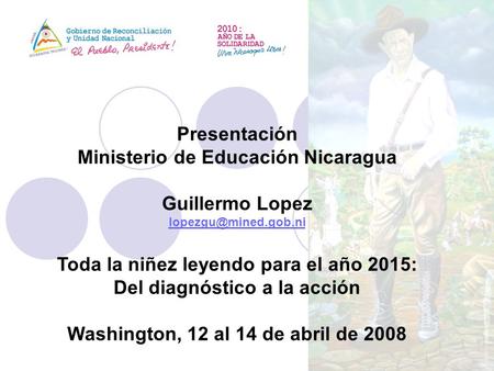 Ministerio de Educación Nicaragua Guillermo Lopez