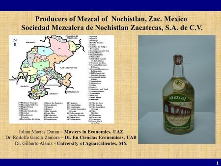 Producers of Mezcal of Nochistlan, Zac. Mexico