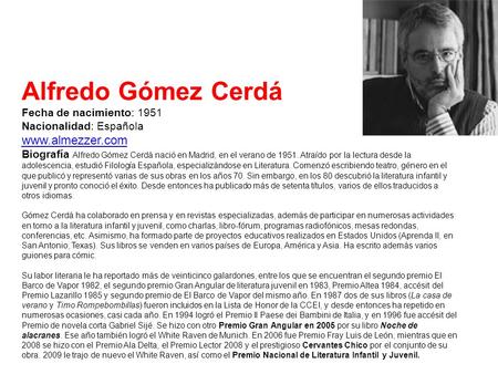 Alfredo Gómez Cerdá  Fecha de nacimiento: 1951