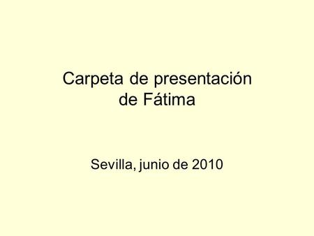 Carpeta de presentación de Fátima