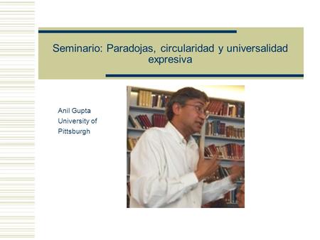 Seminario: Paradojas, circularidad y universalidad expresiva