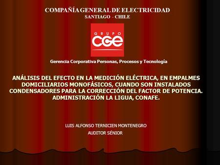 COMPAÑÍA GENERAL DE ELECTRICIDAD