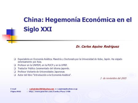 China: Hegemonía Económica en el Siglo XXI