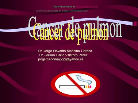 La mayor Comunidad de difusión del conocimiento   Cancer de pulmon