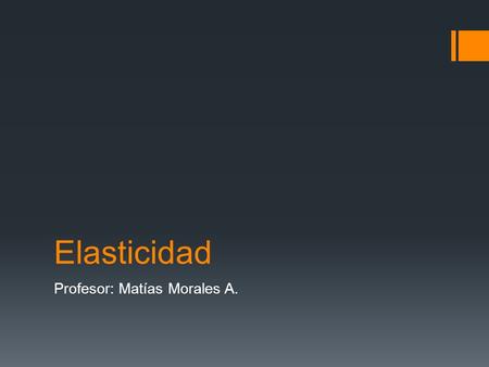 Profesor: Matías Morales A.