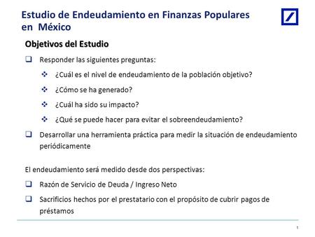 Estudio de Endeudamiento en Finanzas Populares en México