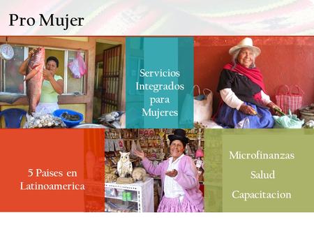 Servicios Integrados para Mujeres 5 Paises en Latinoamerica