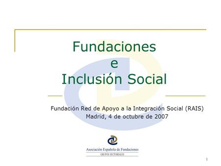 Fundaciones e Inclusión Social