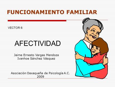 AFECTIVIDAD FUNCIONAMIENTO FAMILIAR VECTOR 6: