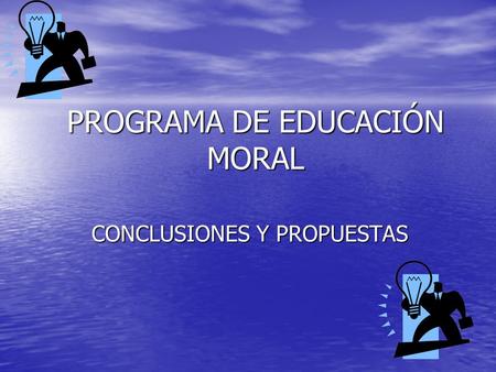 PROGRAMA DE EDUCACIÓN MORAL