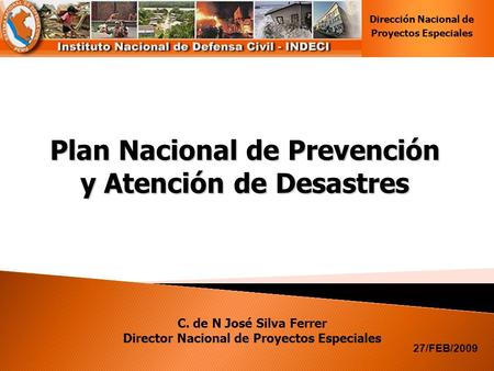 Plan Nacional de Prevención y Atención de Desastres