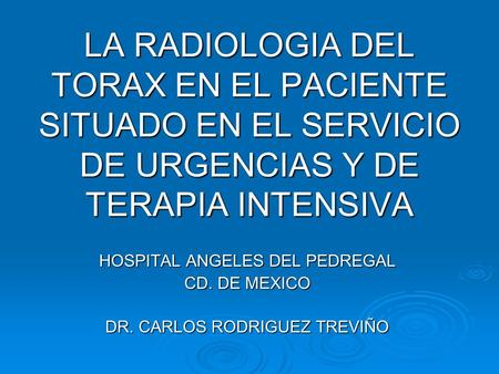 HOSPITAL ANGELES DEL PEDREGAL CD. DE MEXICO