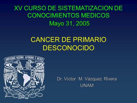 Dr. Víctor M. Vázquez Rivera