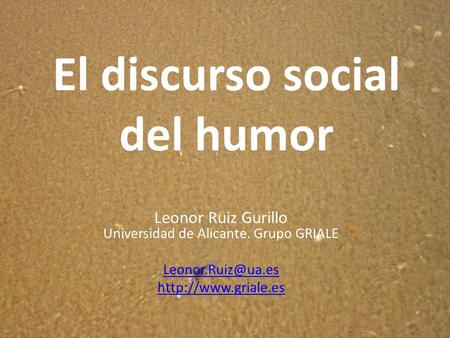 El discurso social del humor