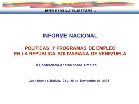 II Conferencia Andina sobre  Empleo
