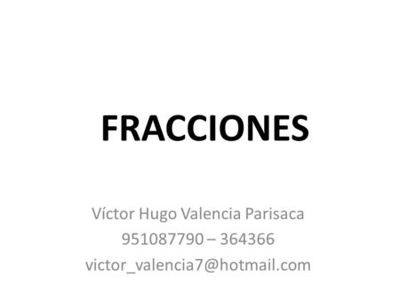 Víctor Hugo Valencia Parisaca