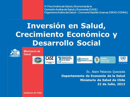 Inversión en Salud, Crecimiento Económico y Desarrollo Social