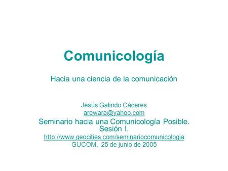 Comunicología Hacia una ciencia de la comunicación