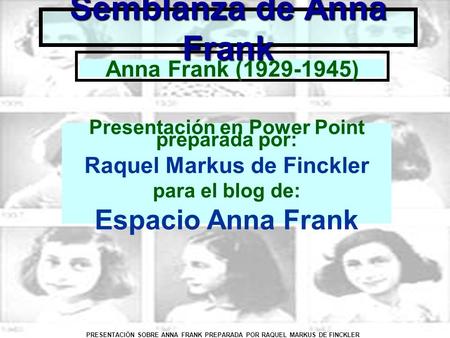 Semblanza de Anna Frank